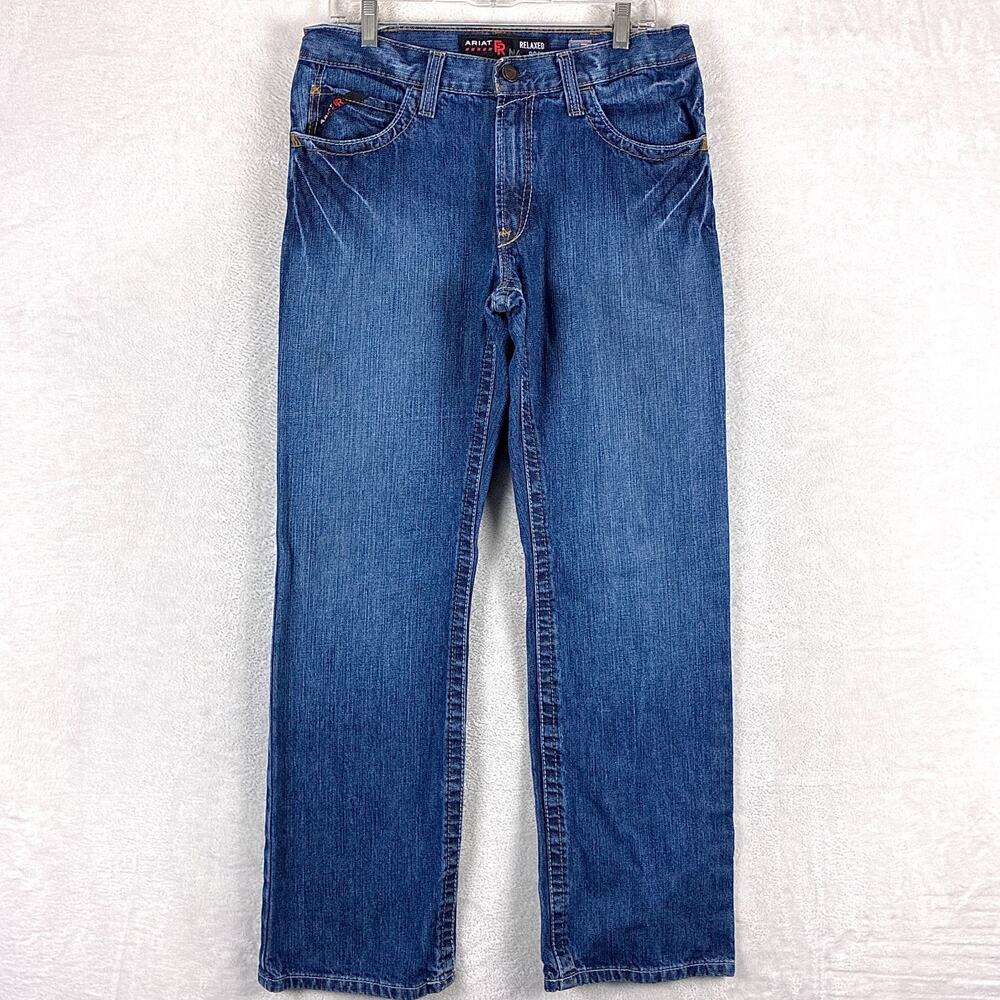 Ariat Jeans Mens 31x32 (32x31) M4 Rebar Relaxed Boot FR Workwear Western Classic
